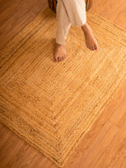 Natural Jute Floor Rectangle Carpet Ultra Large - 4x3